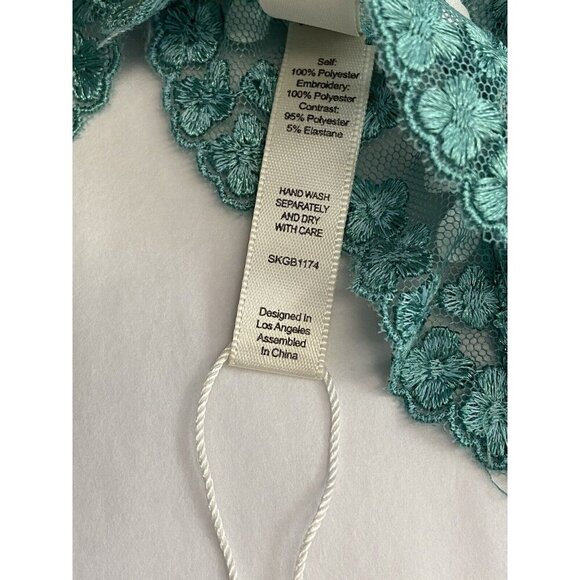 For Love & Lemons XXS Garter Belt Daisy Embroidered Green White New NWT - Picture 6 of 9